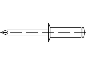Artikel 88412 Blindnieten, SEKO, Al.-Leg./Stahl Zn, offen