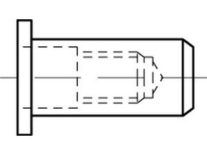 Artikel 88480 Blindniet-Muttern rund, geschlossen, F