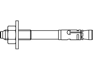 Artikel 88561 Stahl FAZ II Plus HBS galvanisch verzinkt FISCHER Bolzenanker FAZ II Plus HBS mit Mutter und extra großer Scheibe