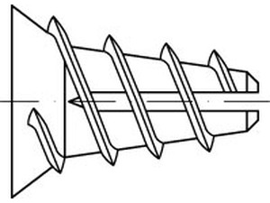 Artikel 88598 Kunststoff GK FISCHER Gipskartondübel GK mit beigelegtem Eindreh-Werkzeug