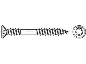 Artikel 89019 SPAX-Fassadenschrauben mit kleinem Linsenkopf und Fixiergewinde