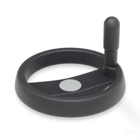 GN 522.5 Speichenhandräder, Kunststoff, Buchse / Griffachse Edelstahl