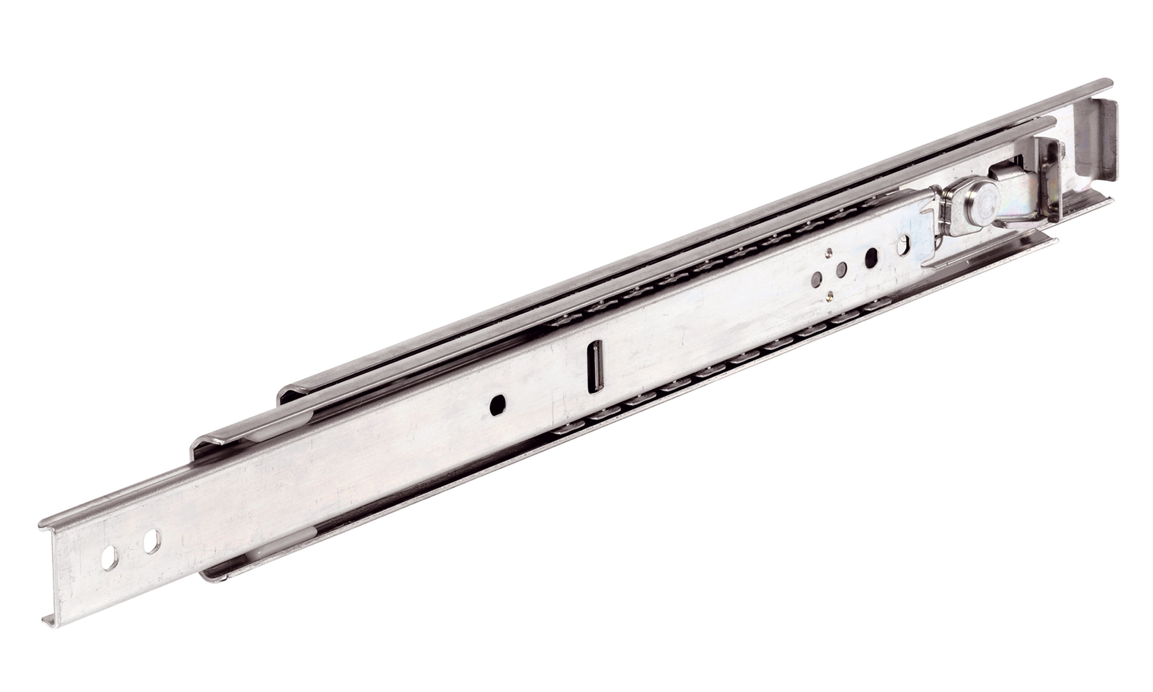 Auszugschienen DS 0305, Breite 19,1 mm, bis 70 kg, Edelstahl, Überauszug