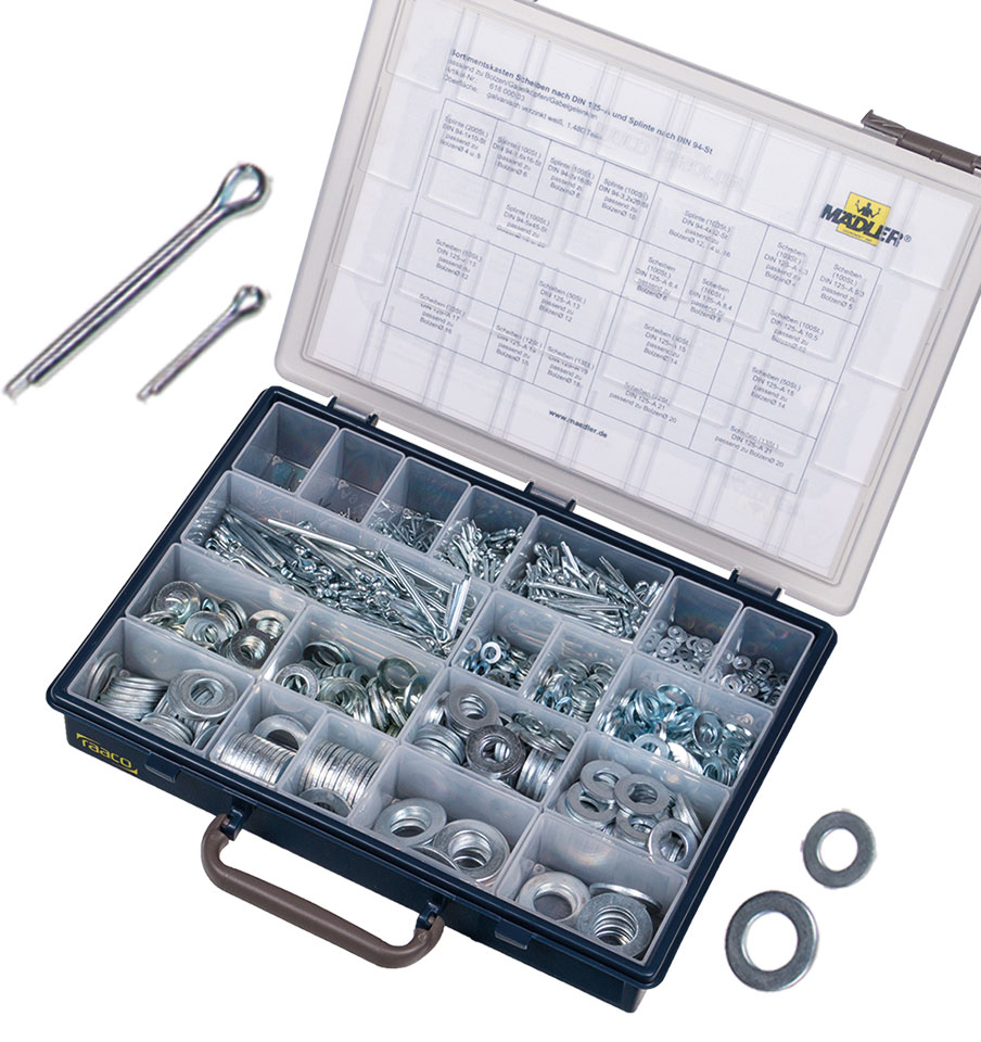 Sortimentskasten Scheiben und Splinte