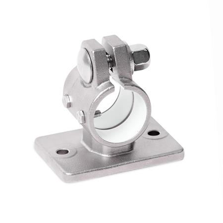 GN 146.16 Flansch-Verfahrschlitten, Edelstahl, mit 2 Befestigungsbohrungen