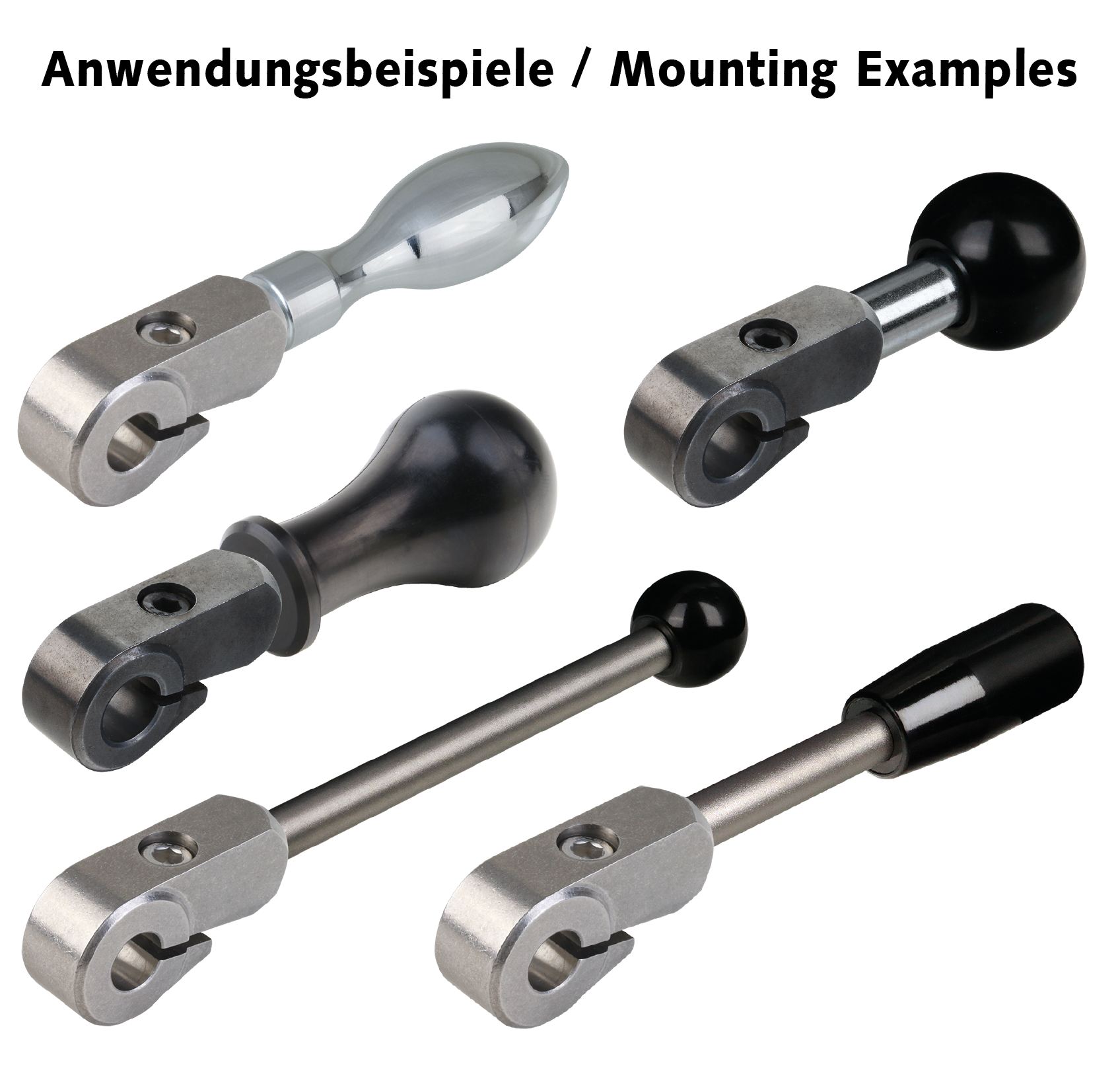 Klemmnaben für Griffstangen und anderes, Stahl und Edelstahl