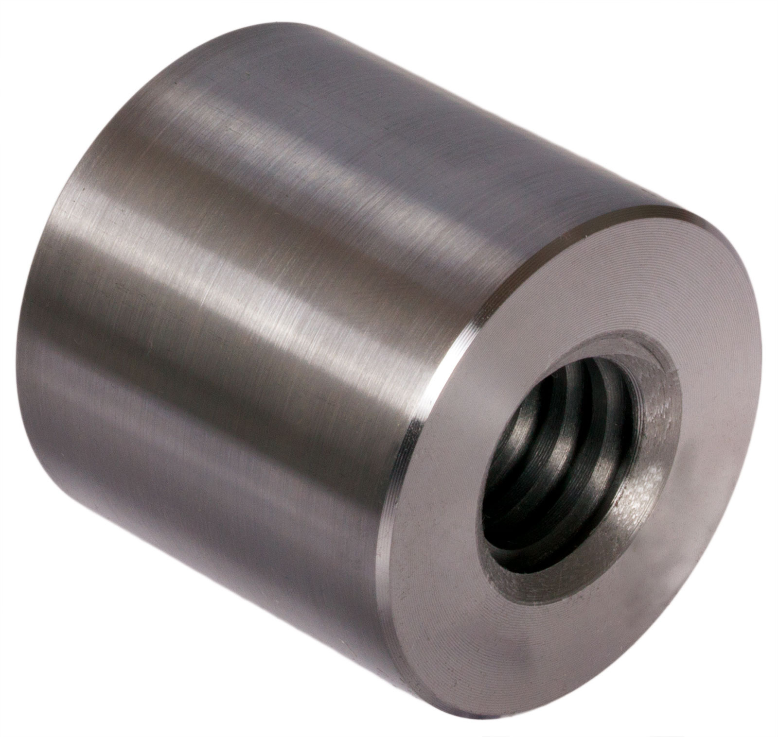 Runde Muttern mit Trapezgewinde, eingängig links, Stahl lang