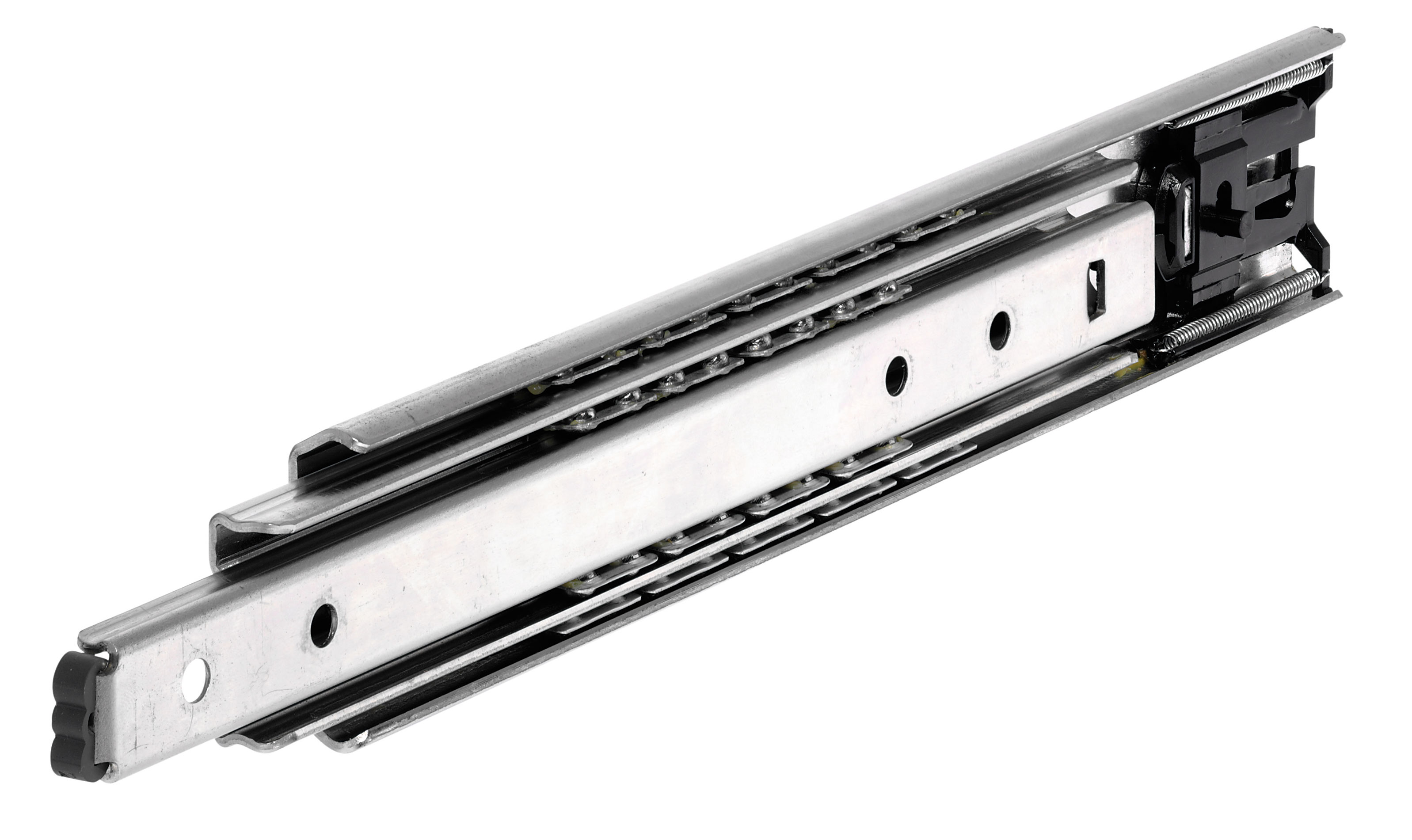 Auszugschienen DZ 5321 SC, Breite 19,1 mm, bis 120 kg, Überauszug, Selbsteinzug