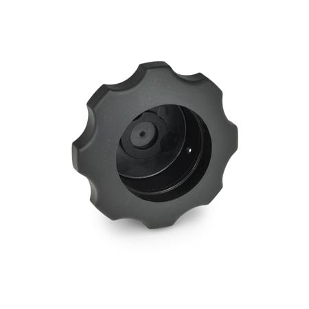 GN 577.8 Handräder für Stellungsanzeiger, Kunststoff, Buchse Edelstahl