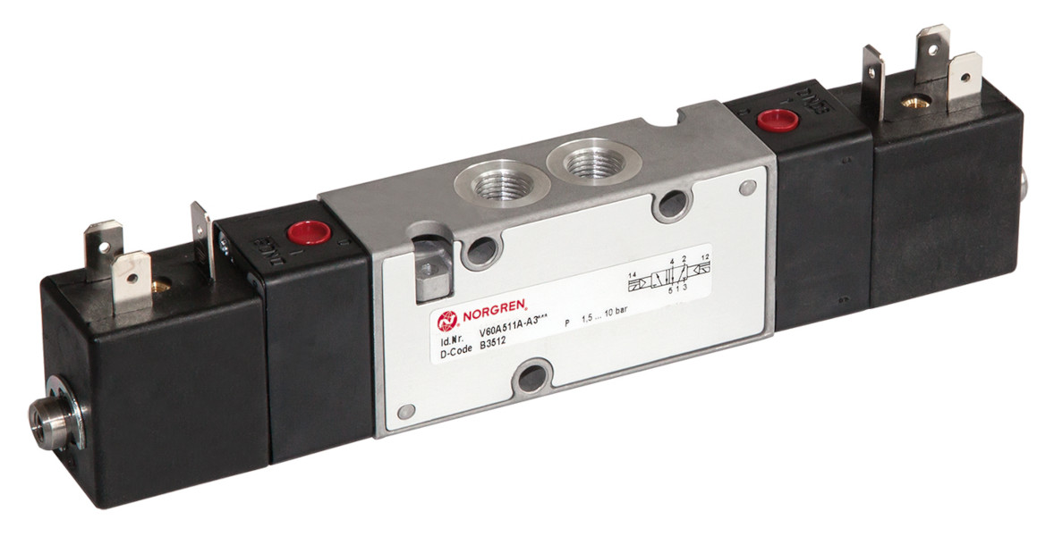 NORGREN® - 2x 3/2-Wegeventile, elektropneumatisch betätigt