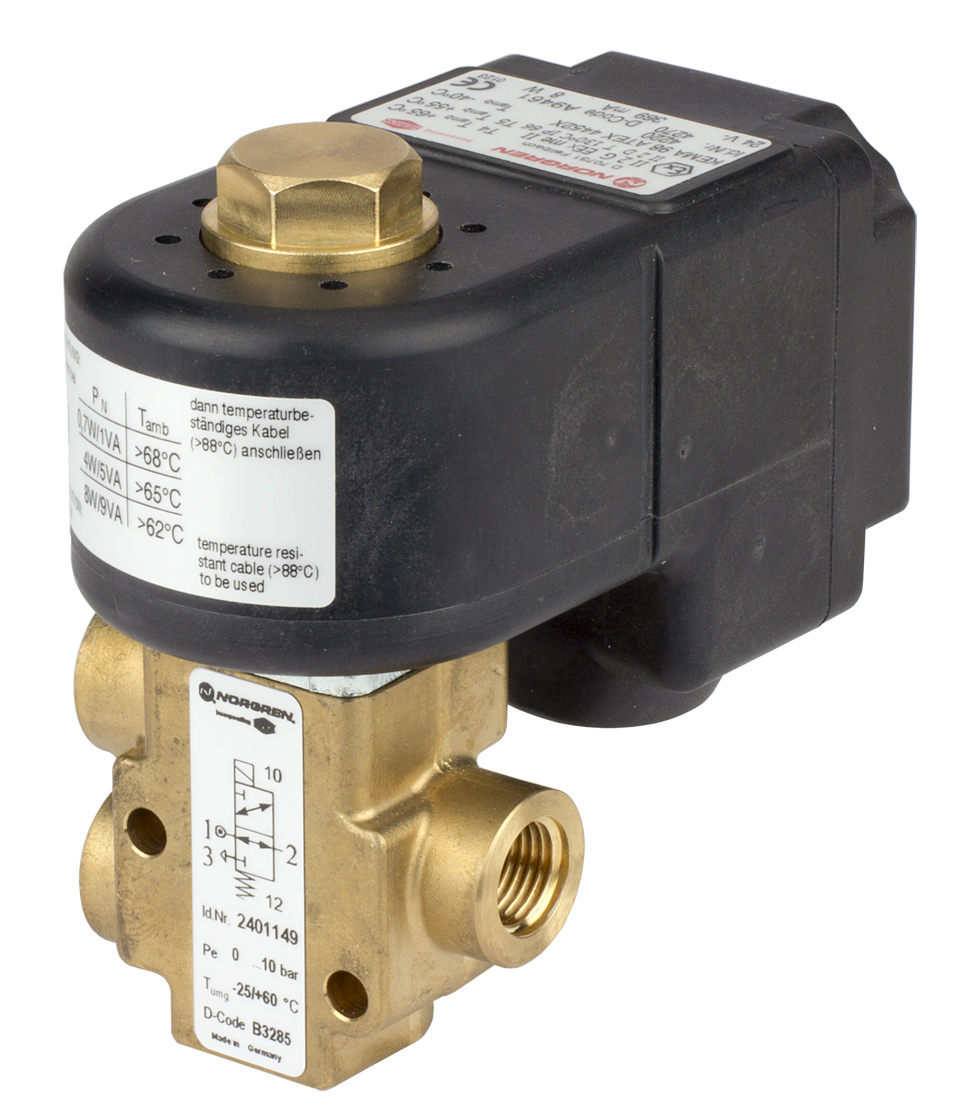 NORGREN® - 3/2-Wegeventile, pneumatisch betätigt