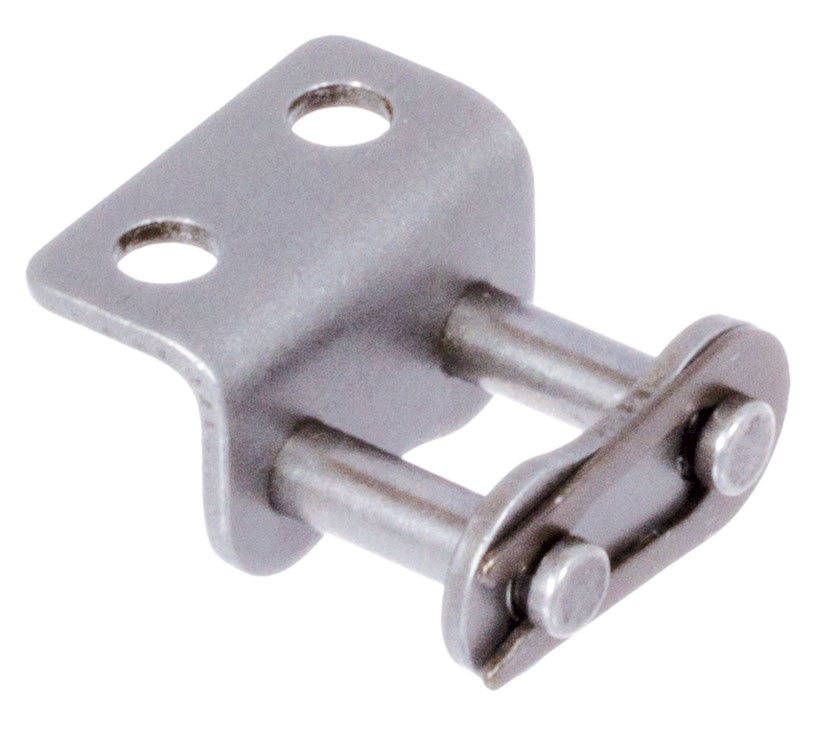 Federverschlussglieder mit Winkellaschen K2, breite Form, einseitig, Edelstahl