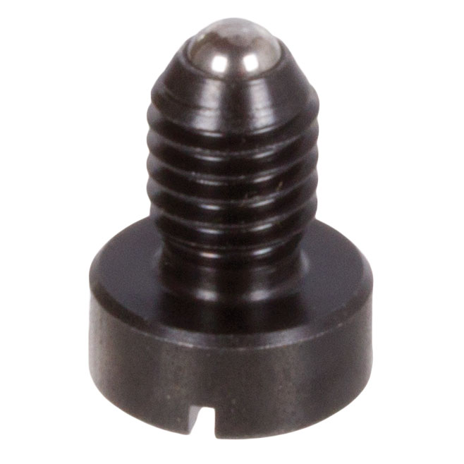 Federnde Druckstücke mit Kugel und Kopf mit Schlitz, Stahl