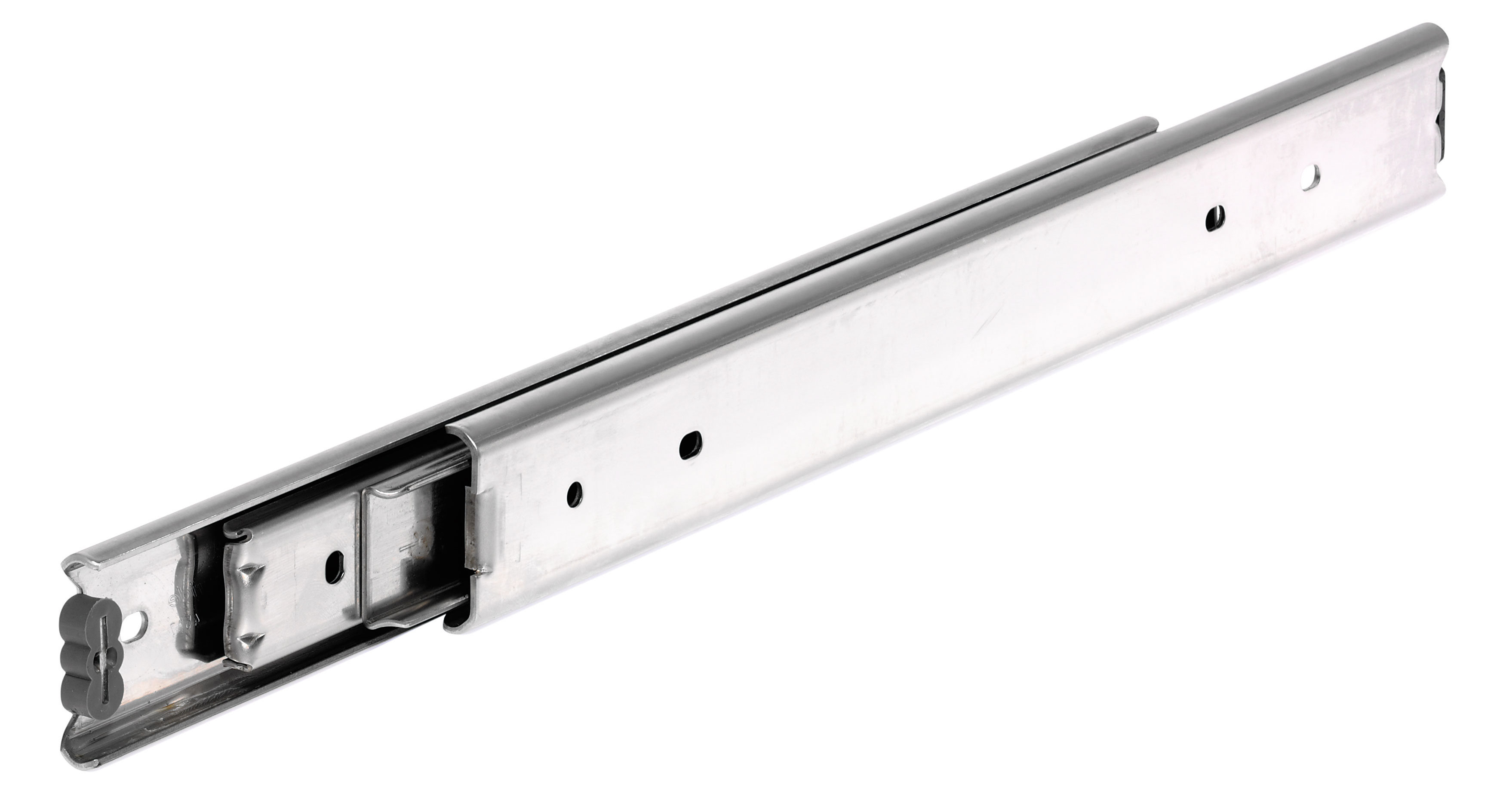 Auszugschienen DS 0330, Breite 19,1 mm, bis 80 kg, Edelstahl, Vollauszug