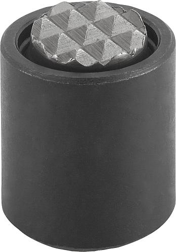 Pendelauflagen mit O-Ring, Form F, Stahlkugel a...