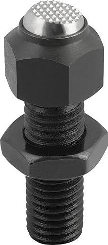 Pendelauflagen verstellbar, Form F, Kugel abgef...