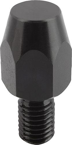 Füße mit Gewindezapfen, Form A mit glatter Aufl...