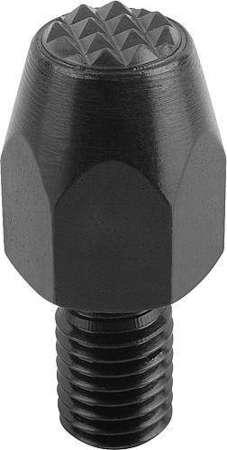 Füße mit Gewindezapfen, Form B mit Hartmetallsp...