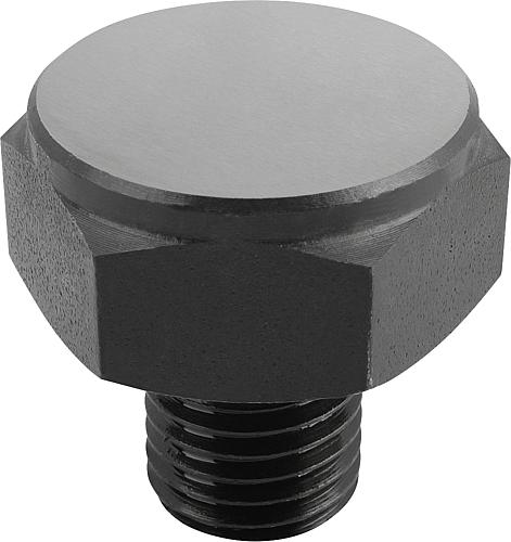 Positionsfüße mit Außengewinde und Planfläche, ...