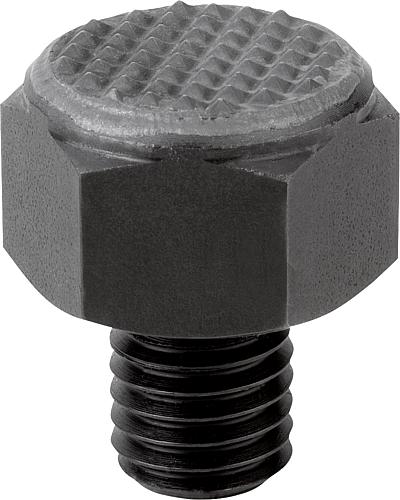 Positionsfüße mit Außengewinde und Riffelfläche...