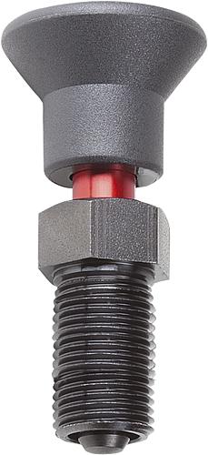 Arretierbolzen Stahl mit Kunststoff-Pilzgriff u...