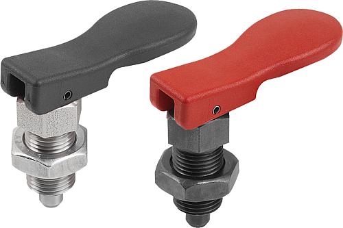 Arretierbolzen Stahl oder Edelstahl mit Kunstst...