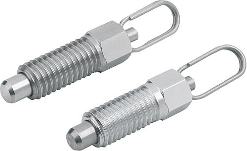 Arretierbolzen ECO Stahl oder Edelstahl, mit ov...