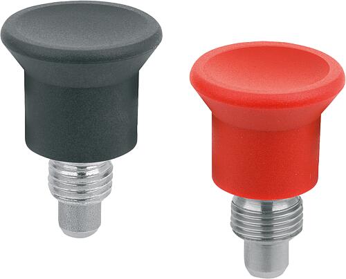 Arretierbolzen Mini Stahl oder Edelstahl mit Ku...