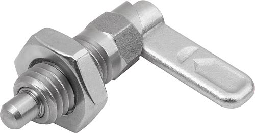 Sperrriegel Edelstahl mit Sechskant, Form B