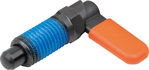 Sperrriegel mit Gewindesicherung, mit Kappe, oh...