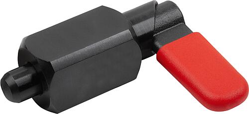 Sperrriegel Stahl mit Vierkant, Form H, mit Rie...