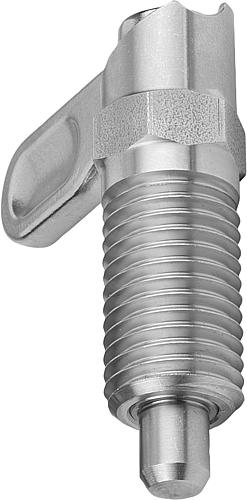 Sperrriegel Edelstahl mit Anschlag, Form A