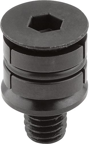 Zentrierspanner rund mit Senkschraube, Form A