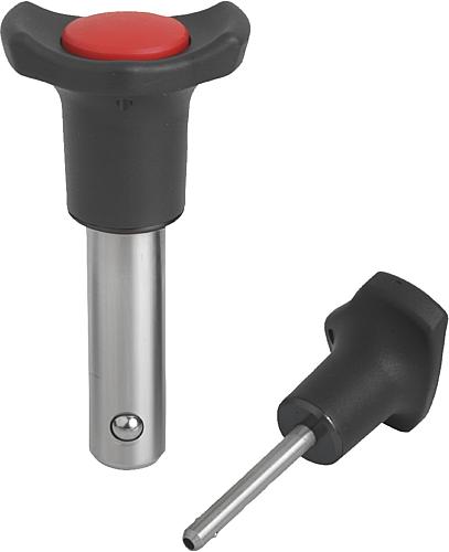 Kugelsperrbolzen mit Kunststoff-Griff und Kunst...