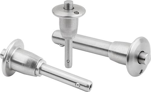 Kugelsperrbolzen mit Edelstahl-Pilzgriff, Bolze...