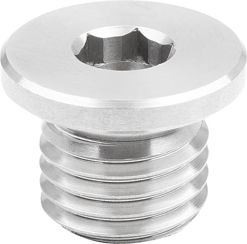 Aufnahmebuchsen Edelstahl mit Bund, für Kugels...