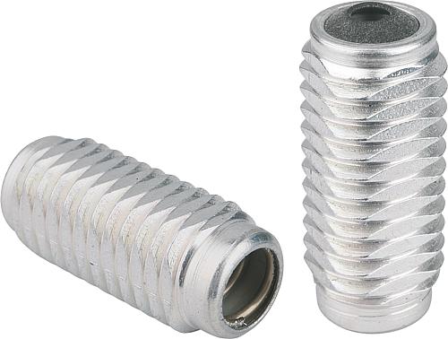 Federnde Seitendruckstücke mit Gewindehülse, oh...