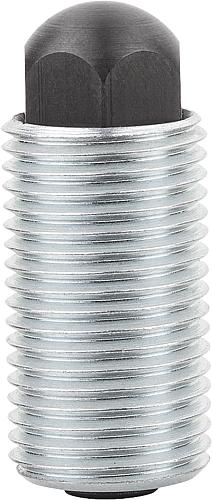 Federnde Zug- und Druckstücke mit Verdrehsicher...