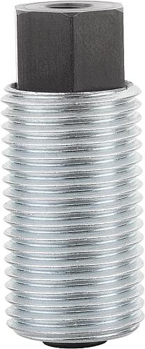 Federnde Zug- und Druckstücke mit Verdrehsicher...