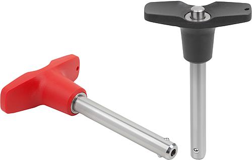 Kugelsperrbolzen mit Kunststoff-T-Griff