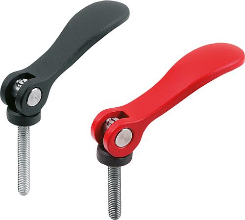 Exzenterhebel Aluminium mit Außengewinde, Kunst...