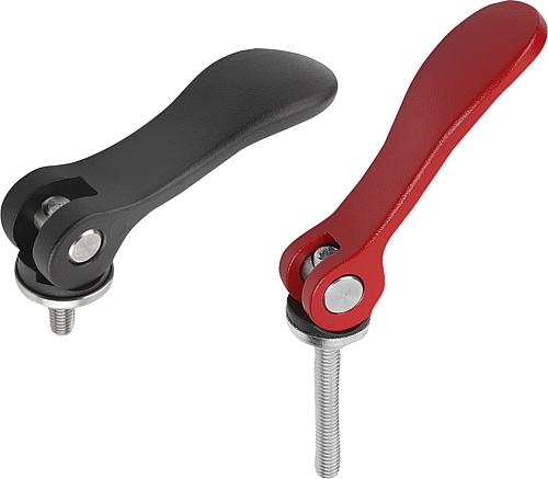 Exzenterhebel Aluminium mit Außengewinde, Kunst...