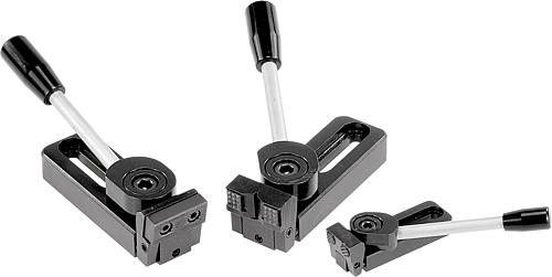 Niederzugspanner Stahl mit Spannhebel und Langloch