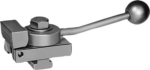 Niederzugspanner Stahl mit Spannhebel und Nuten...