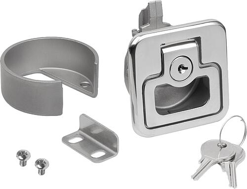 Schnappverschlüsse Edelstahl mit Griff, klappba...