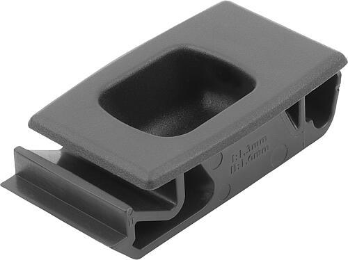 Schnappverschluss Kunststoff mit Griffmulde, ei...