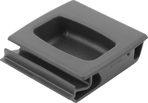 Schnappverschluss Kunststoff mit Griffmulde, ei...