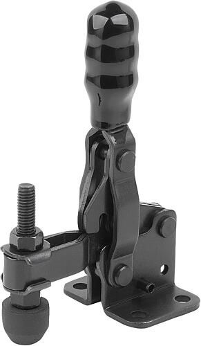 Schnellspanner Stahl schwarz, vertikal mit waag...