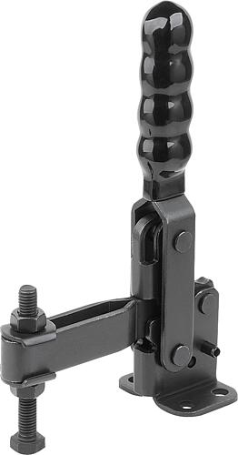 Schnellspanner Stahl schwarz, vertikal mit waag...