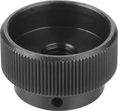 Rändelmuttern aus Stahl DIN 6303 Form B, mit St...